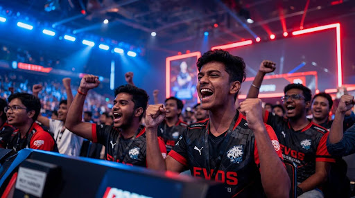 EVOS esports crowd · tournament moment